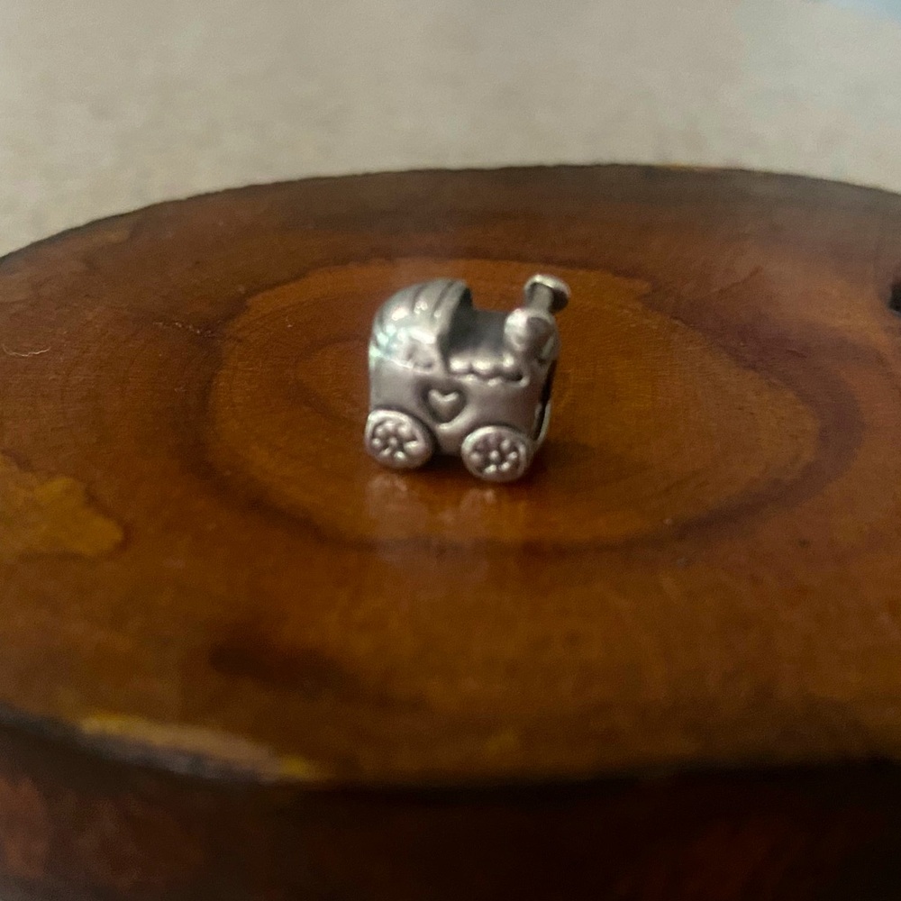 Authentic Pandora BABY CARRIAGE silver charm